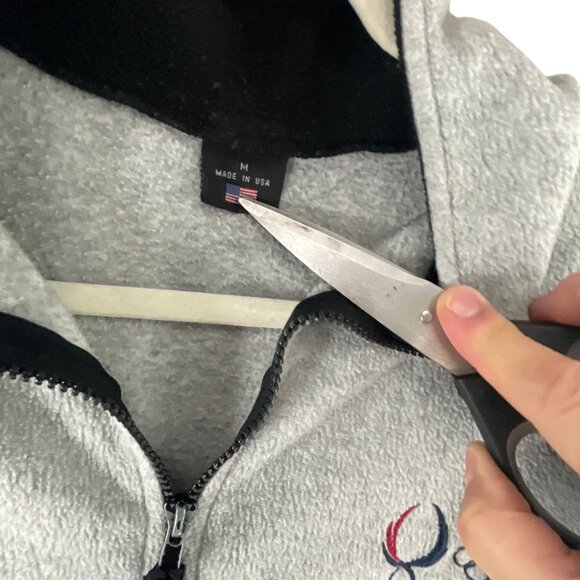 Beijing 08 USA Olympic Gray Fleece Jacket Full Zip M Sporty Athletic - Picture 3 of 6